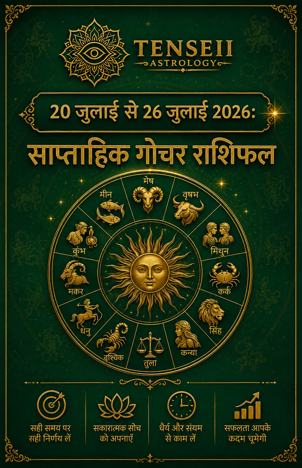 Tenseii Astrology weekly zodiac artwork